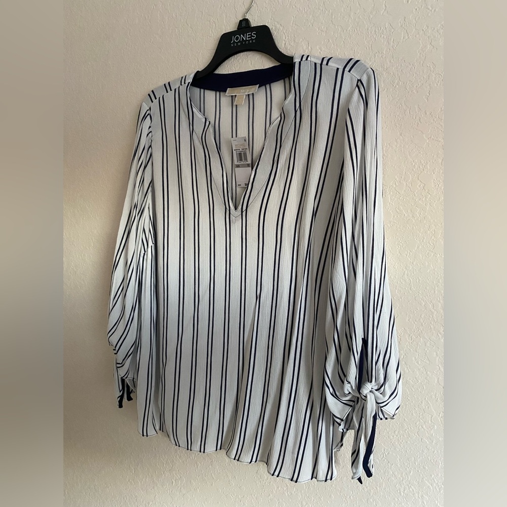 Brand New Michael Kors top,  white and blue.